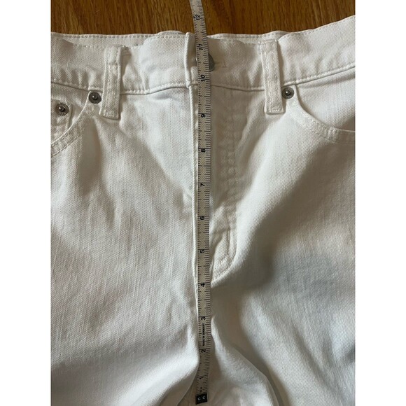 J Crew White Raw Hem High Waist Wide Leg Crop Jean Size 29 - Picture 6 of 7